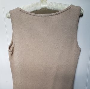St. John tan knit top. Size petite
